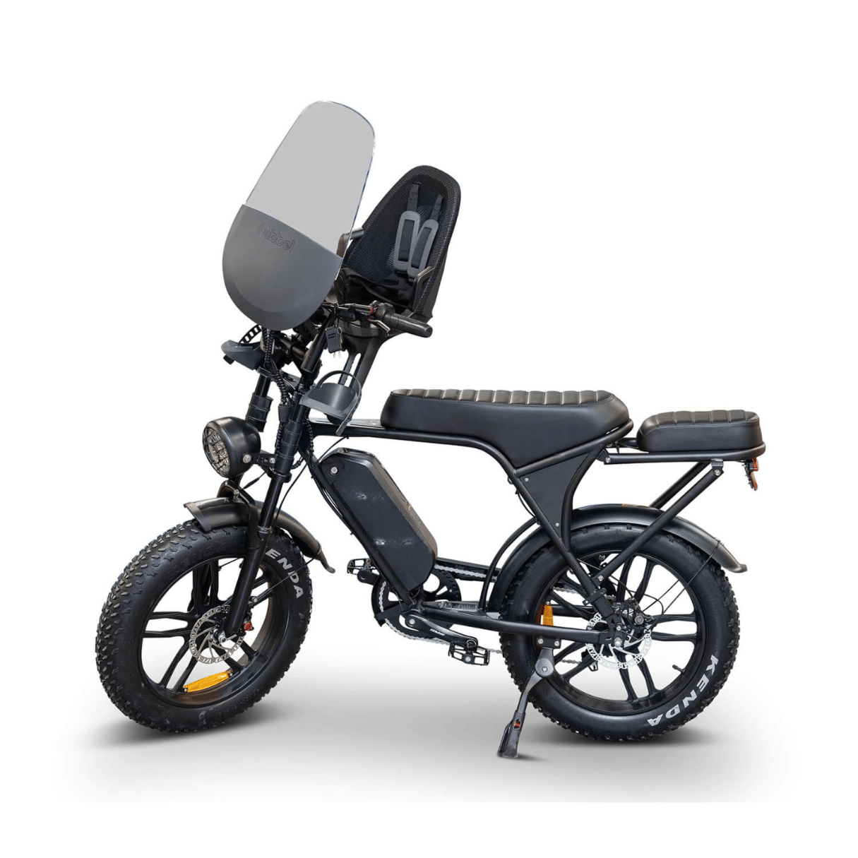 OUXI V8 Family Bike - Zwart - Kinderzitje Voor