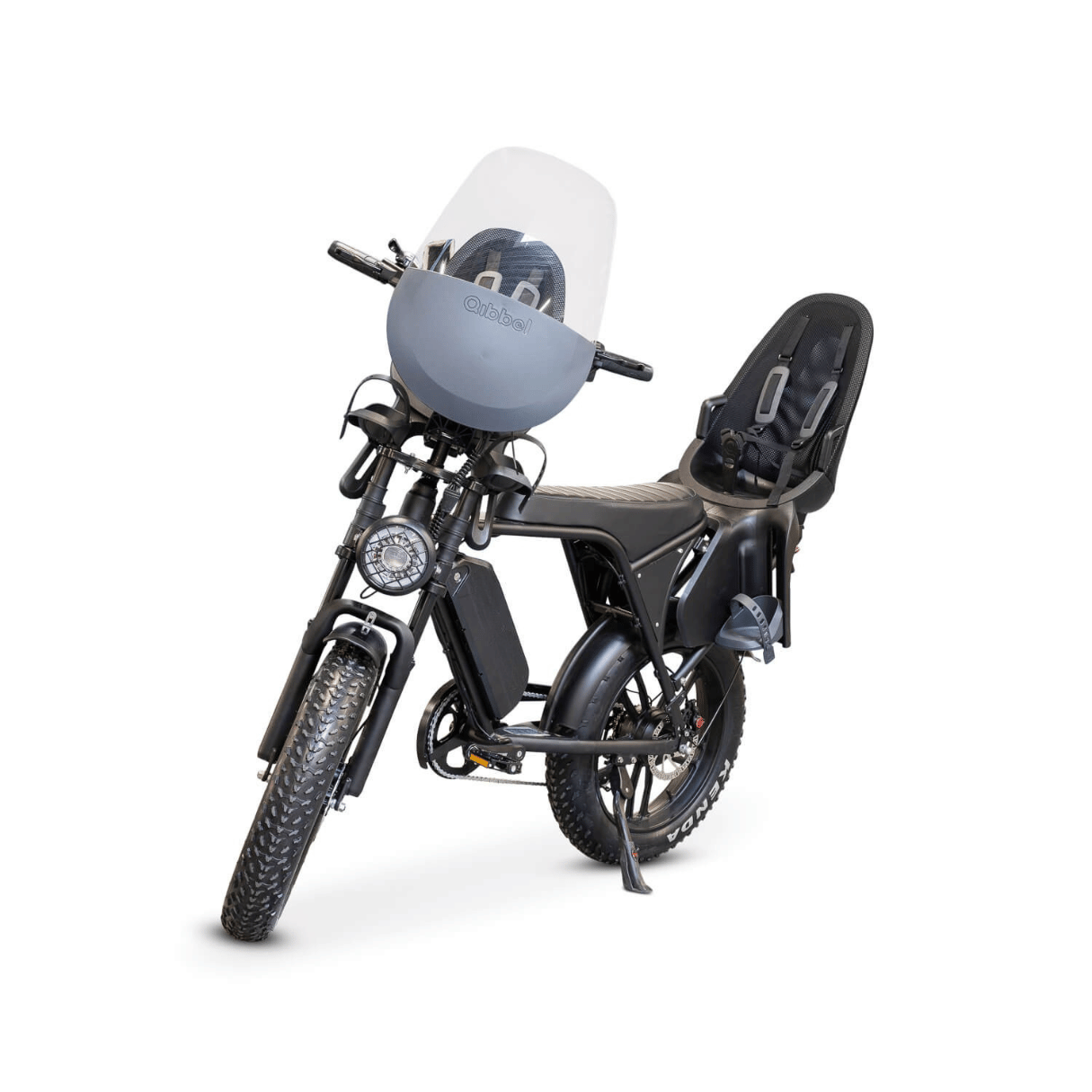 Ouxi V8 Family Bike - Zwart - Voor - Achterzitje - Junior