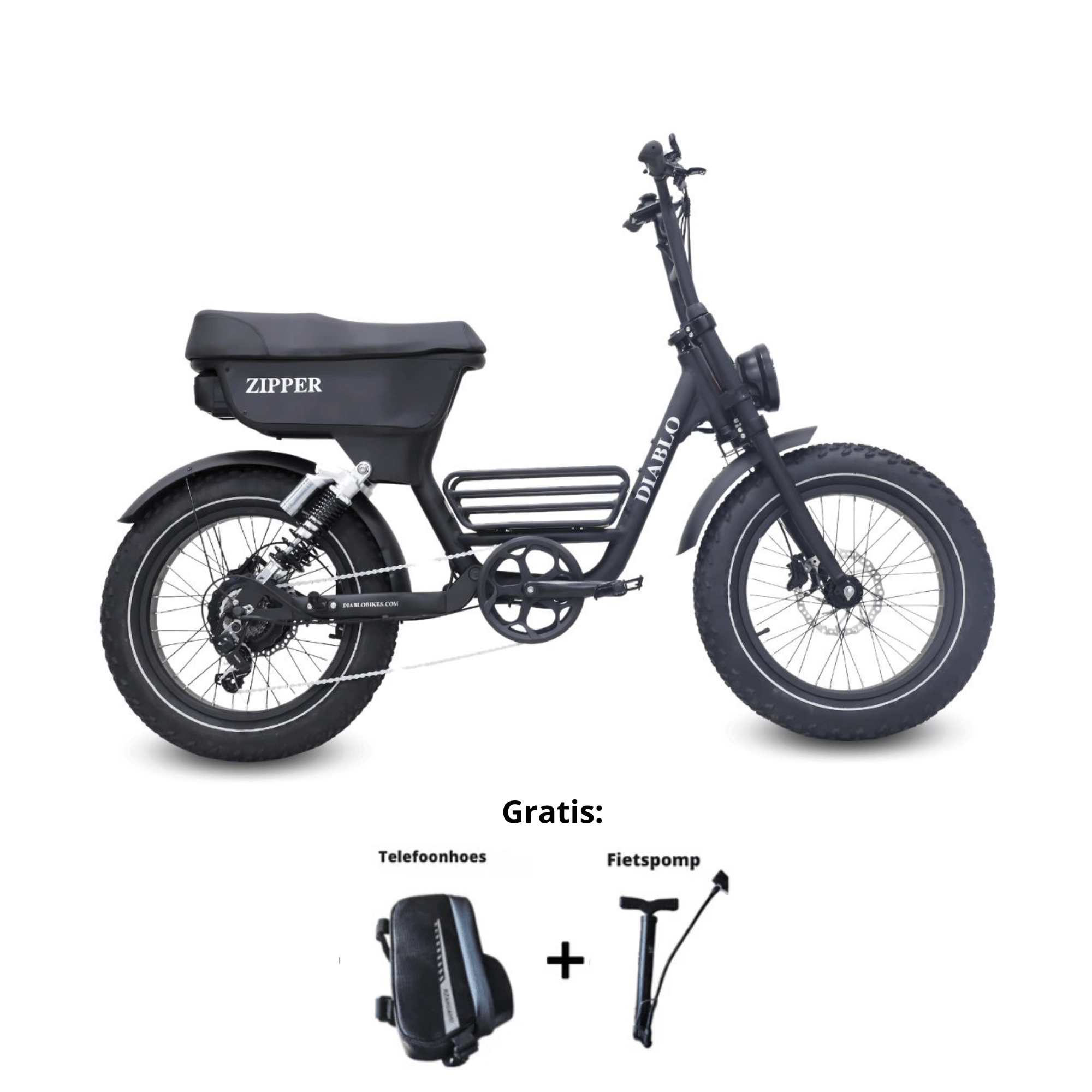 Diablo Zipper fatbike kopen | 250W e-bike | Voltwheelz Diablo Zipper fatbike kopen | 250W e-bike | Voltwheelz