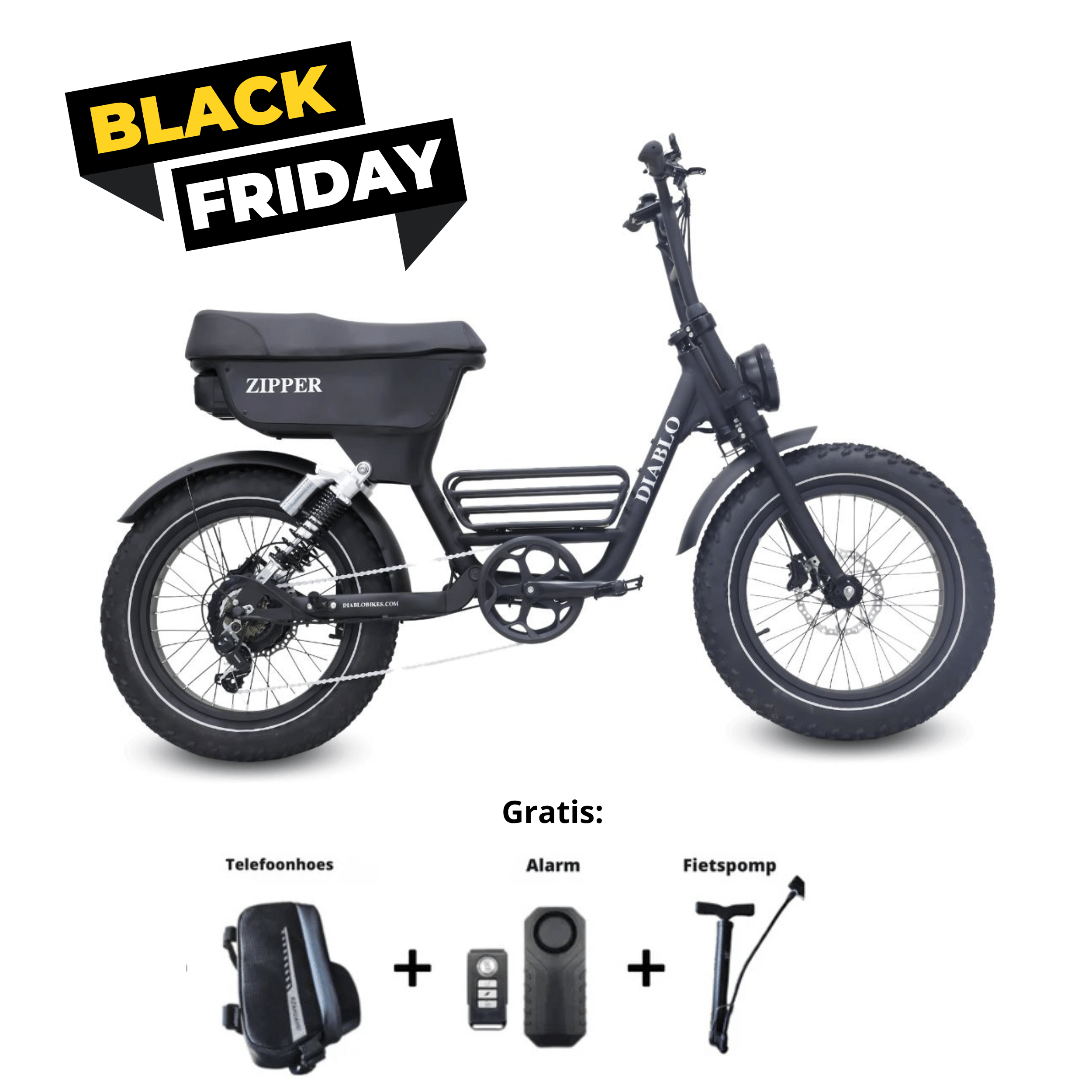 Diablo Zipper - Zwart