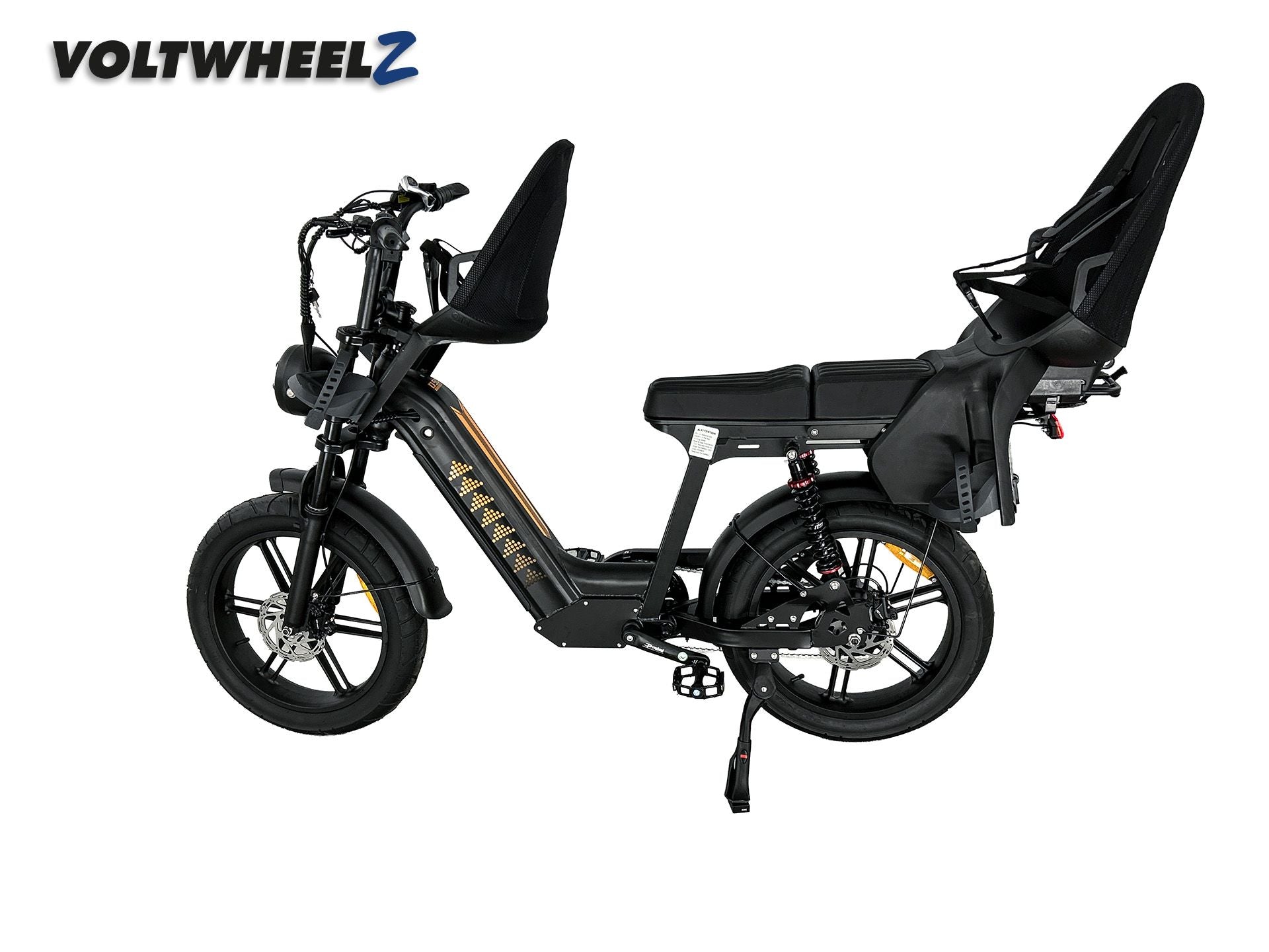 D50 Family Bike met voor en achterzitje